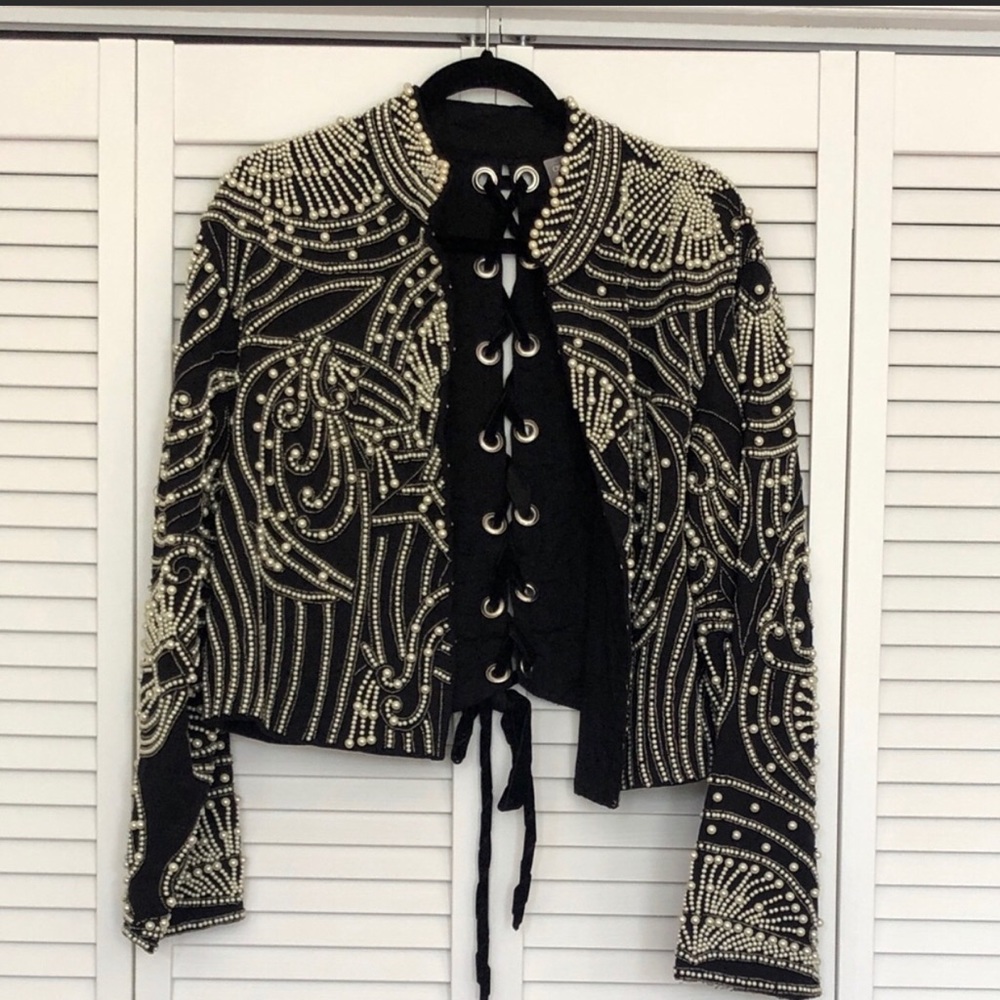 ASOS Pearl Beaded Jacket size 14
